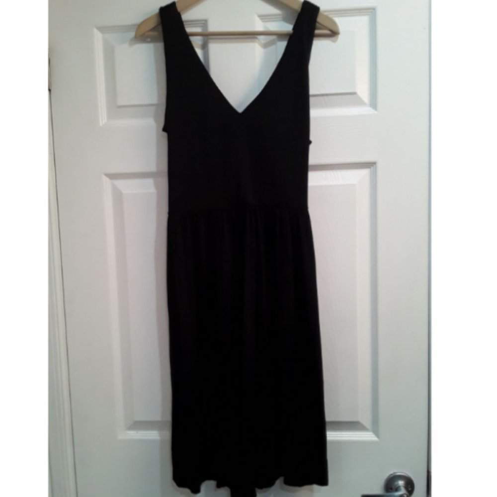 Ann Taylor LOFT black dress crisscross back NWT L
